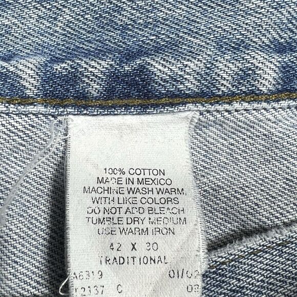 Harley-Davidson Jeans Traditional Fit Straight Motorcycle Mens 42X30 Blue Denim - Picture 11 of 12